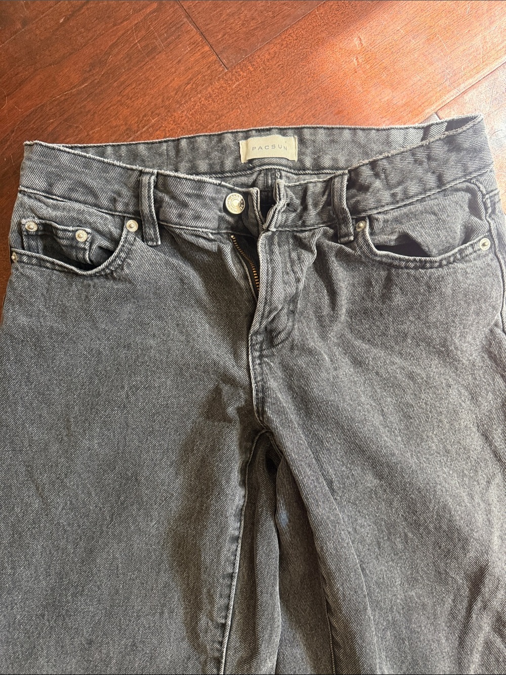 Casey low rise pac sun Wide-Leg Women’s Jeans - Washed Black size 24 - Picture 2 of 7